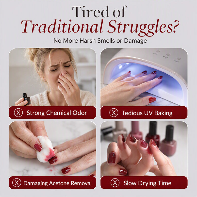 💅 “No-bake, Quick-dry, Peelable water-based nail polish” 🎨—keep your fingertips looking perfect at all times! 💅