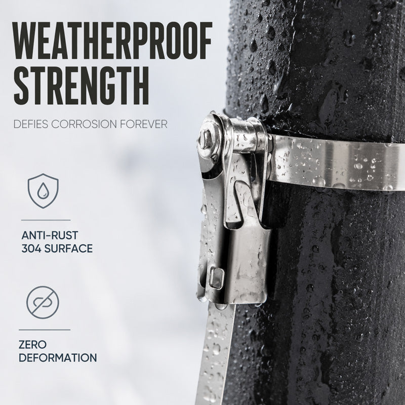 🔗 50% OFF NOW! 🛡️ Stainless Steel Cable Tie – 304 Steel, Ratchet Lock & Rust-Proof – Heavy Loads Indoors & Out 💪