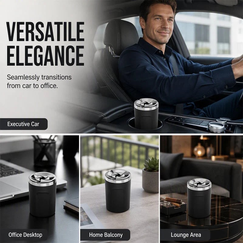 🎉 Hot Sale-Rotating Car Ashtray with Ceramic Inner Liner