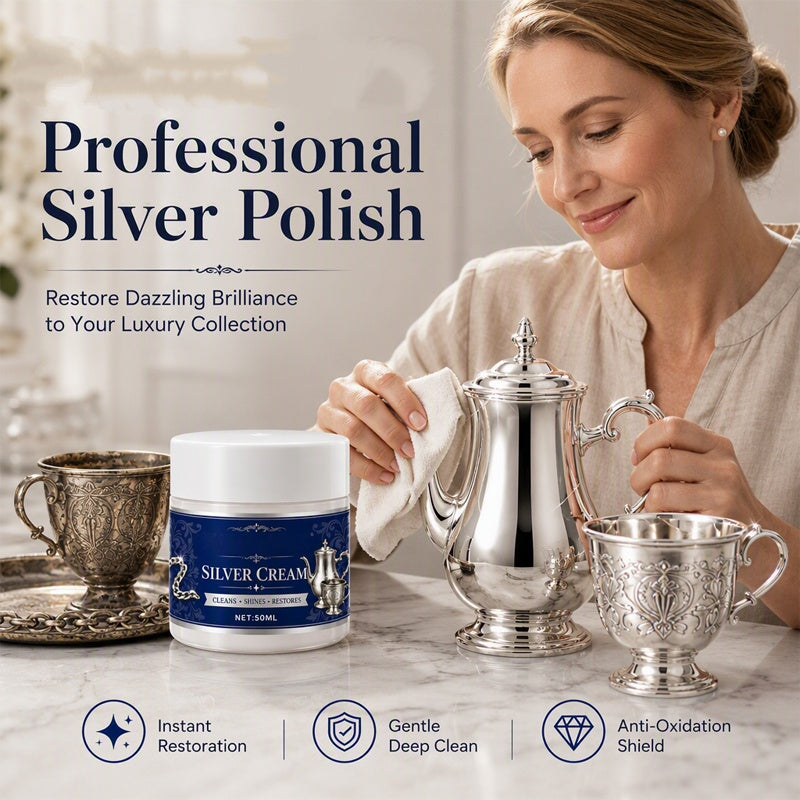(🔥HOT SALE NOW 50% OFF) Silver Shine Restoring Cream – Tarnish & Oxidation Remover