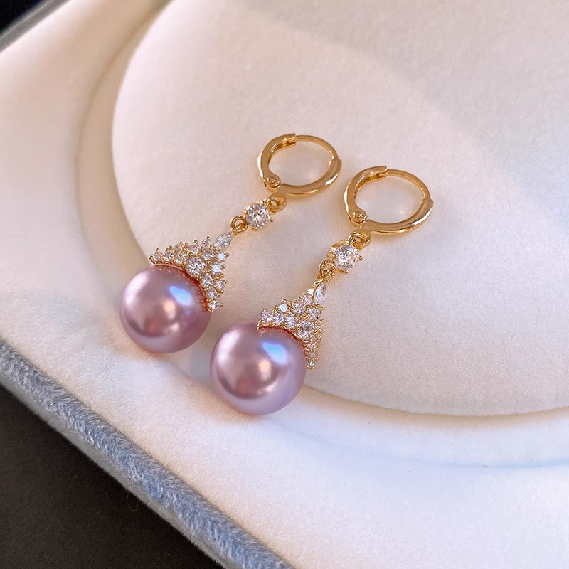 💜 Timeless Vintage Elegance | Cubic Zirconia & Pearl Jewelry Set