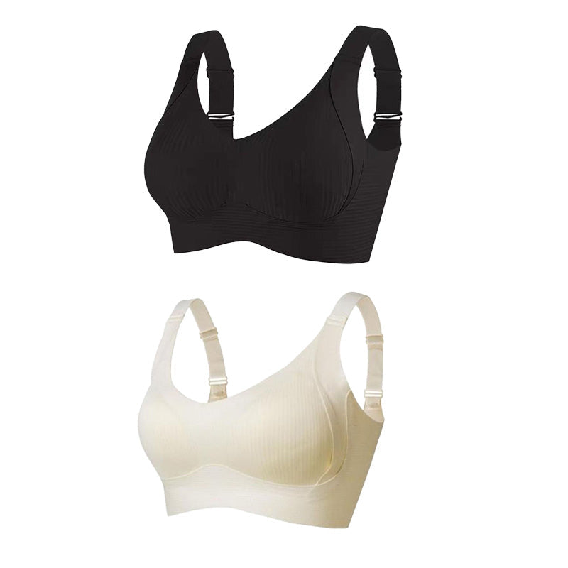 🔥 2026 New Arrivals Hot Sale 💥Women's Ribbed Push Up Adjustable Wireless Bra🌸