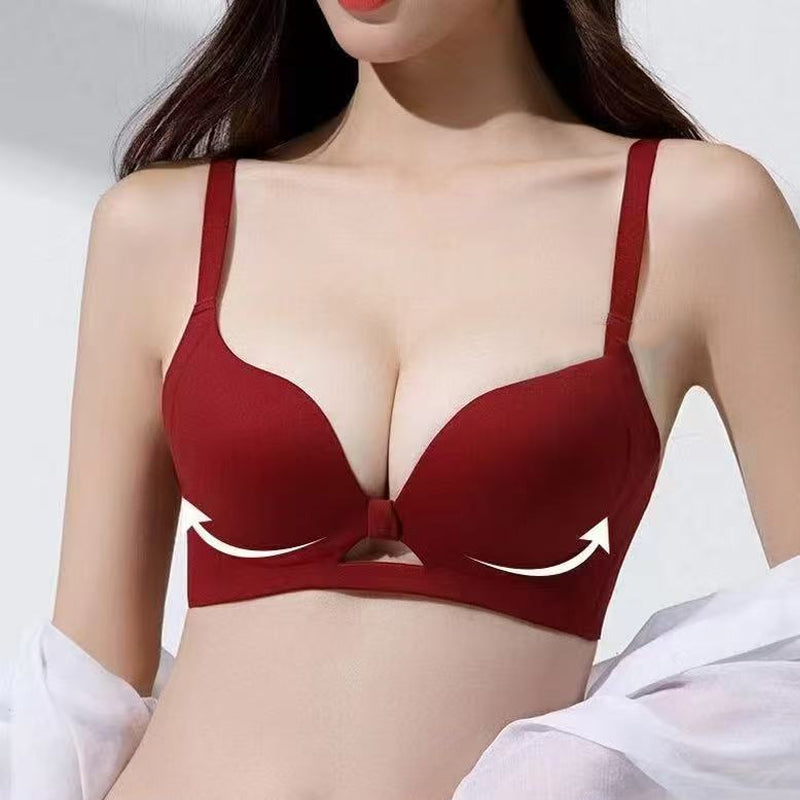 🎀 👙 Seamless Non-Wired Push-Up Bra in Solid Color with Shaping Support 💕