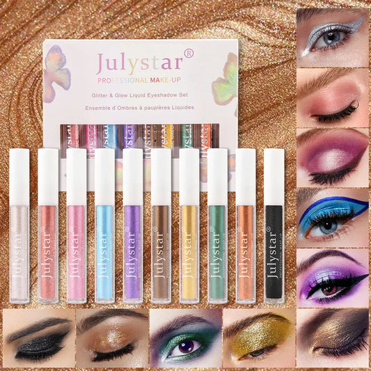 10 Colors Liquid Glitter Eyeshadow Set