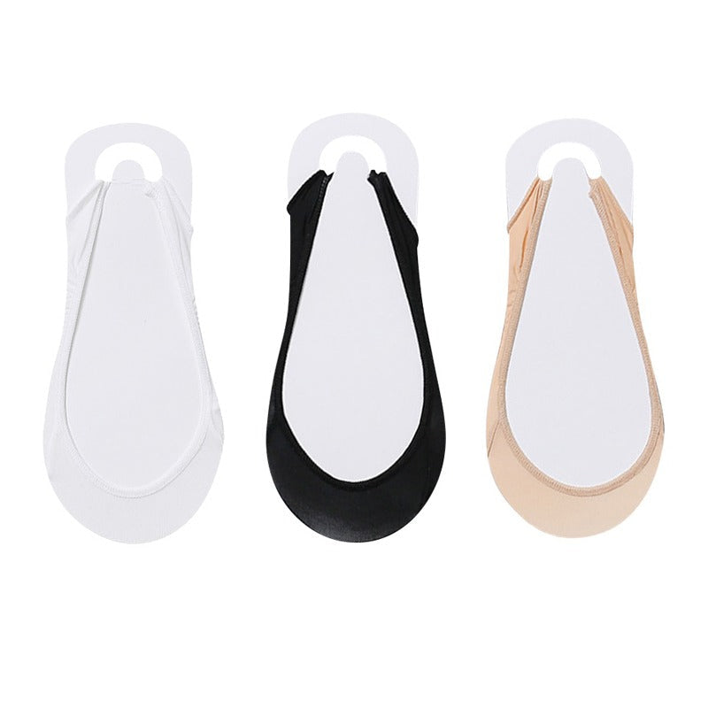 Exclusive Offer ✨ Three Pairs 🔥 Anti-Slip Invisible Socks - Cushioned Sole & Stays in place