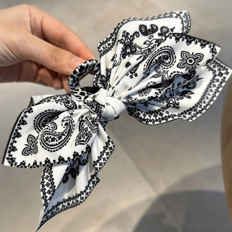 🎀Double-Sided Paisley Bow Hair Claw