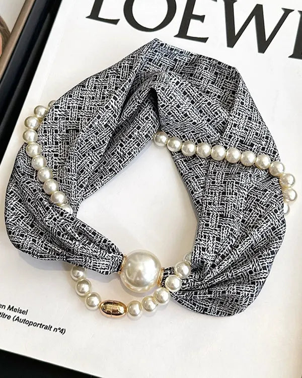✨ Long Pearl-Embellished Necklace – Elegant & Timeless Statement Jewelry