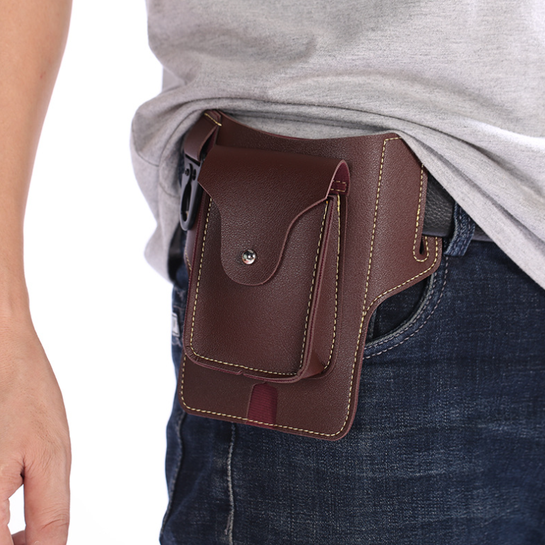 Multifunctional Leather Phone Belt Bag