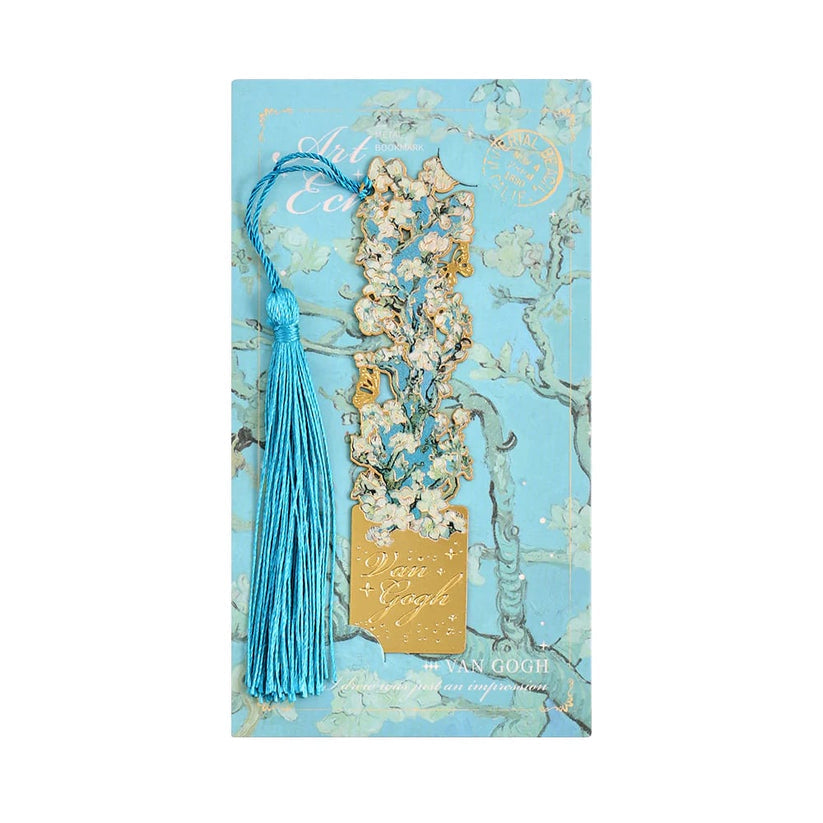 📚✨Gold Metal Bookmark with Tassel – Van Gogh & Monet Inspired Gift for Book Lovers 🎨
