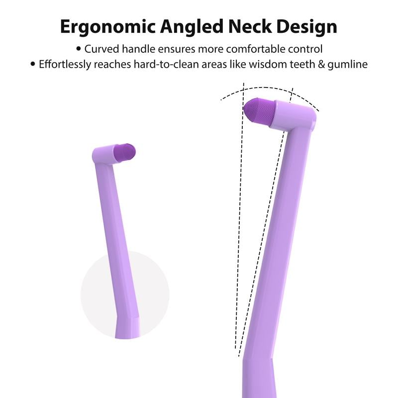 2 pcs End-tufted bristle toothbrush - Soft, dense bristles | Designed specifically for braces wearers, precisely cleans hard-to-reach areas, caring for teeth and gums.