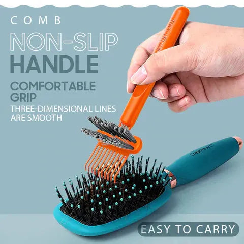 🥳 HOT SALE! 🔥 10K+ SOLD 💕 2PCS 2-in-1 Hair Brush Cleaner | Easily Remove Hair & Build-Up from Brushes & Combs