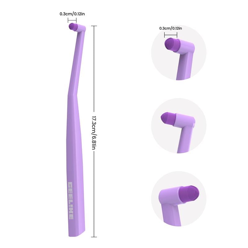 2 pcs End-tufted bristle toothbrush - Soft, dense bristles | Designed specifically for braces wearers, precisely cleans hard-to-reach areas, caring for teeth and gums.