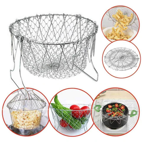 Multifunctional Stainless Steel Folding Frying Basket