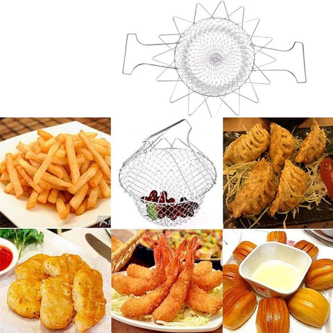Multifunctional Stainless Steel Folding Frying Basket