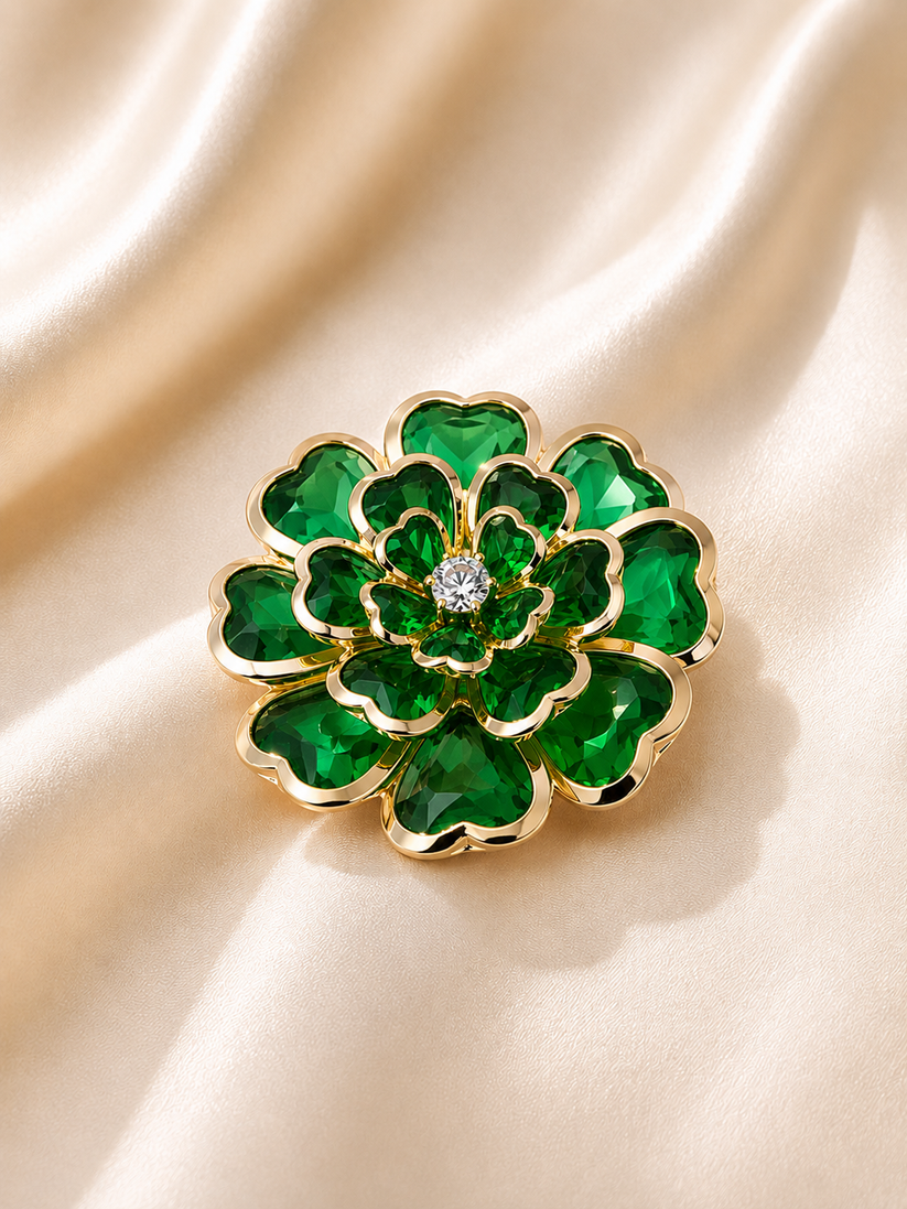 🔥 2K+ Sold Today｜Hot-Selling Rhinestone Flower Cufflinks Clip｜Sparkling & Elegant
