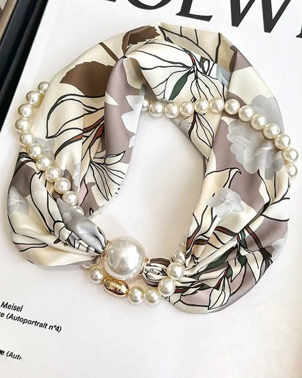 ✨ Long Pearl-Embellished Necklace – Elegant & Timeless Statement Jewelry