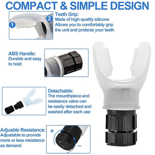 Breathing Trainer, Portable Respiratory Muscle Trainer