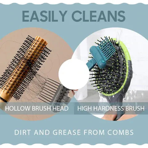 🥳 HOT SALE! 🔥 10K+ SOLD 💕 2PCS 2-in-1 Hair Brush Cleaner | Easily Remove Hair & Build-Up from Brushes & Combs