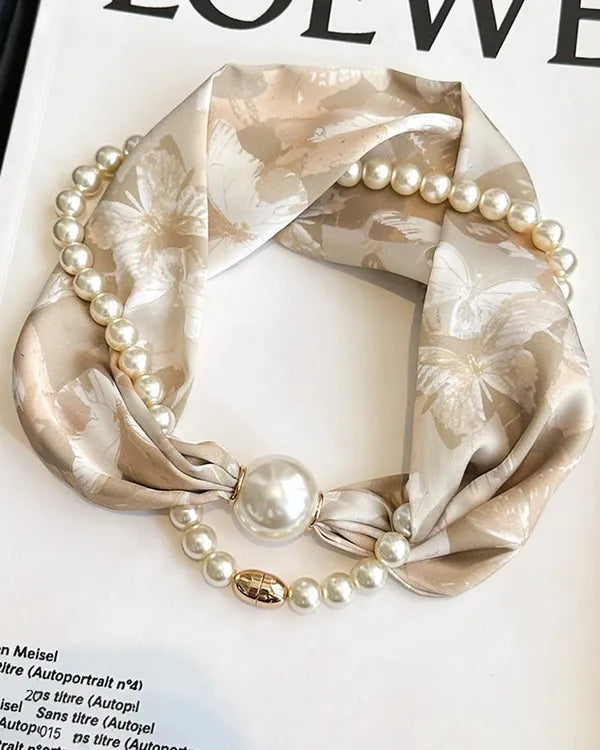 ✨ Long Pearl-Embellished Necklace – Elegant & Timeless Statement Jewelry