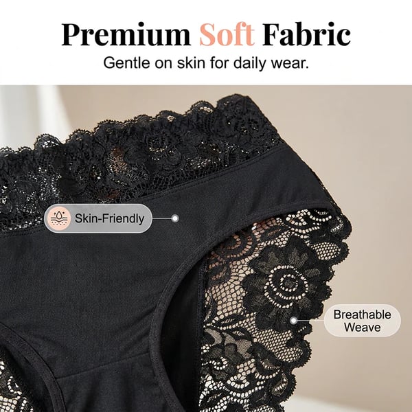 ✨ New Arrival! Women’s Soft Breathable Lace Briefs (2PCS)💕 Comfy All Day 🌸