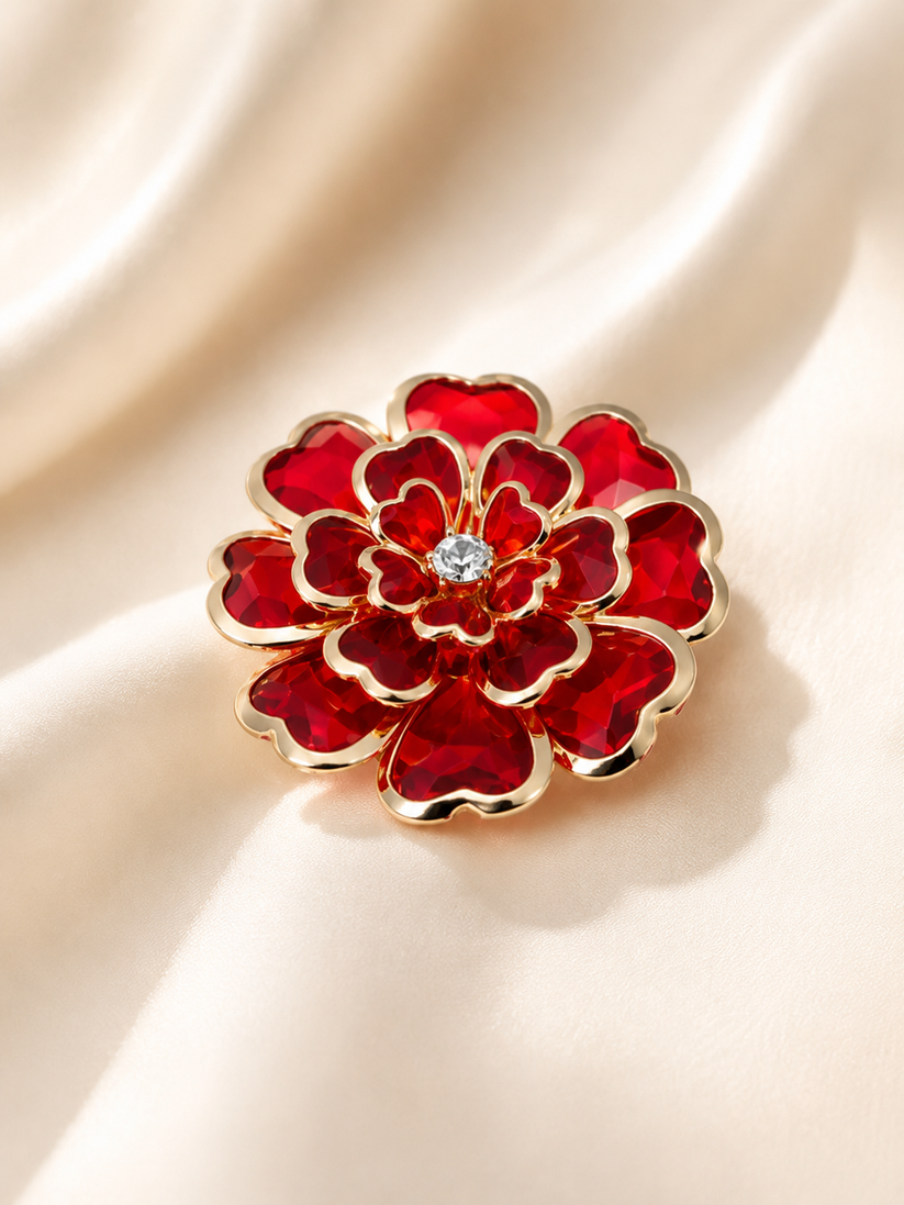 🔥 2K+ Sold Today｜Hot-Selling Rhinestone Flower Cufflinks Clip｜Sparkling & Elegant