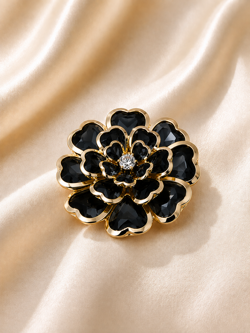 🔥 2K+ Sold Today｜Hot-Selling Rhinestone Flower Cufflinks Clip｜Sparkling & Elegant