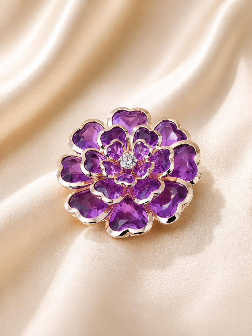 🔥 2K+ Sold Today｜Hot-Selling Rhinestone Flower Cufflinks Clip｜Sparkling & Elegant