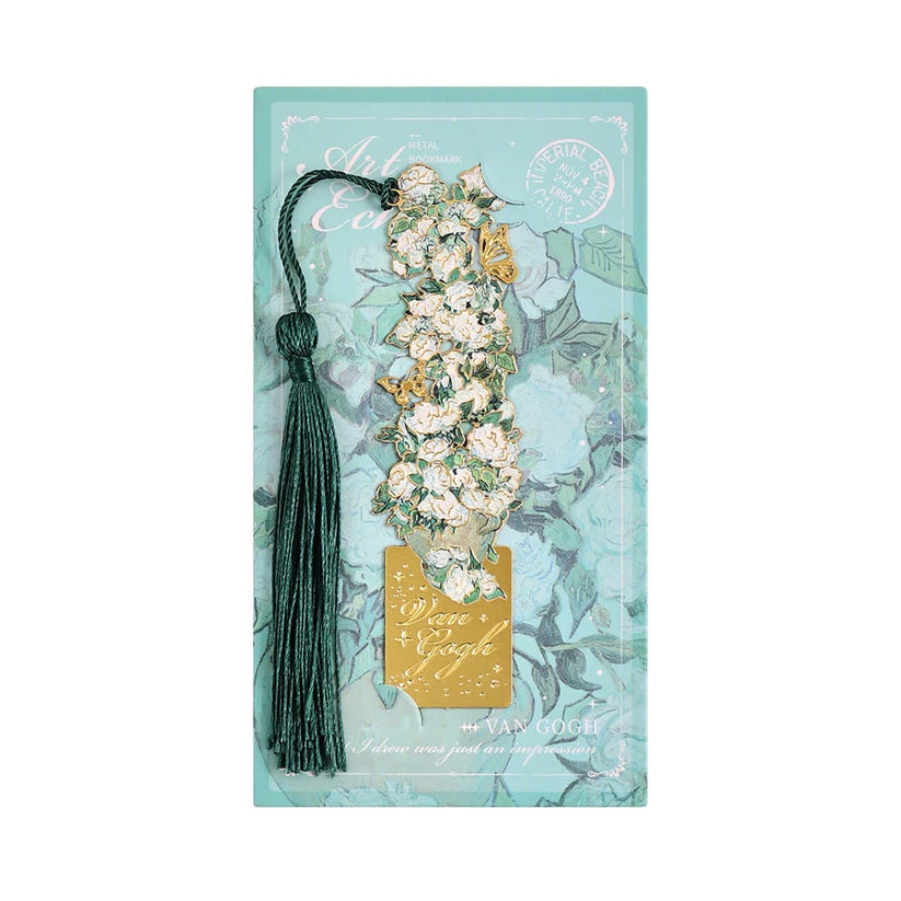 📚✨Gold Metal Bookmark with Tassel – Van Gogh & Monet Inspired Gift for Book Lovers 🎨