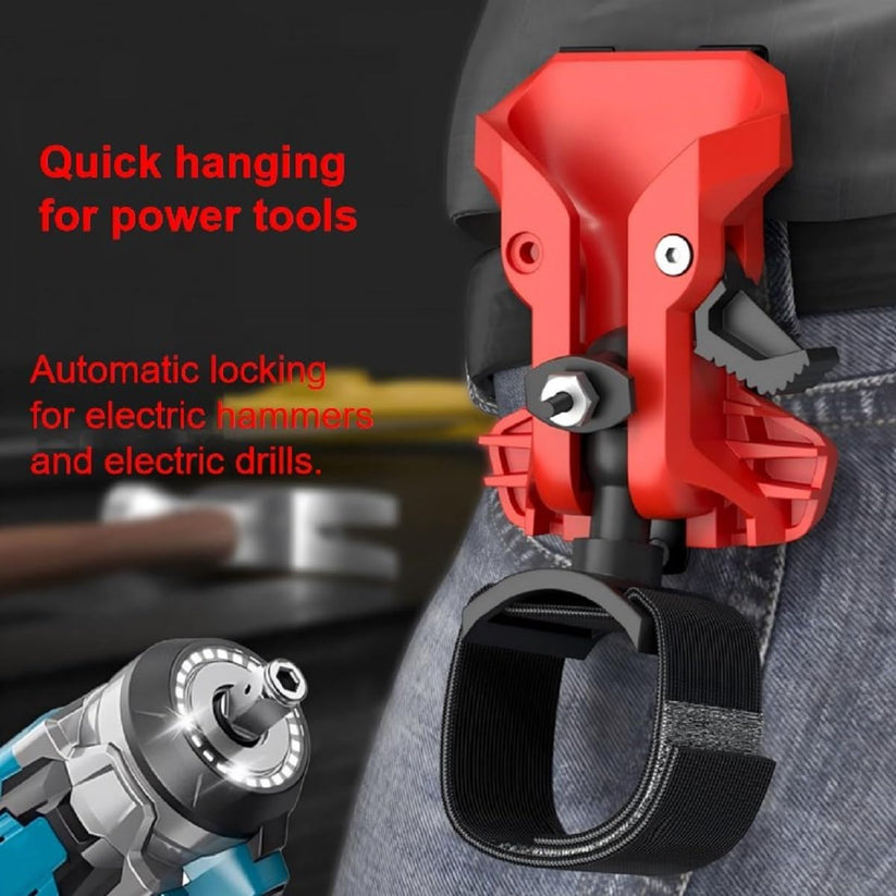 🔥 Self-Locking Drill Holder Belt Clip 🛠️ | Quick-Release Tool Holder for Electric Drill & Impact Driver