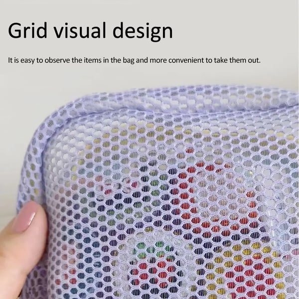 Portable Mesh Storage Makeup Case