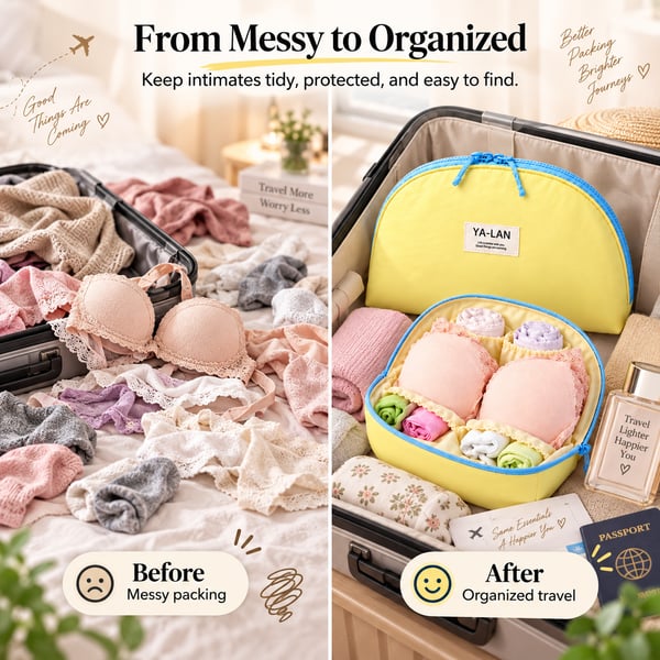 🔥Last Day 50% OFF🧳Keep Travel Essentials Neat And Separated - 3-in-1 Underwear Organiser Bag✨