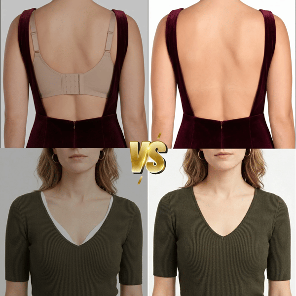 🔥Hot Sale 49% OFF!!⚡-Women's Solid Color Wireless Backless Bra👍