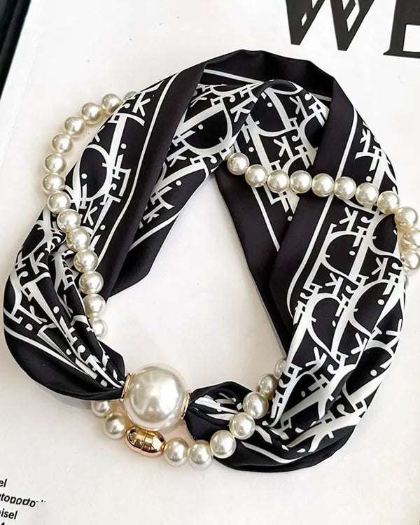 ✨ Long Pearl-Embellished Necklace – Elegant & Timeless Statement Jewelry
