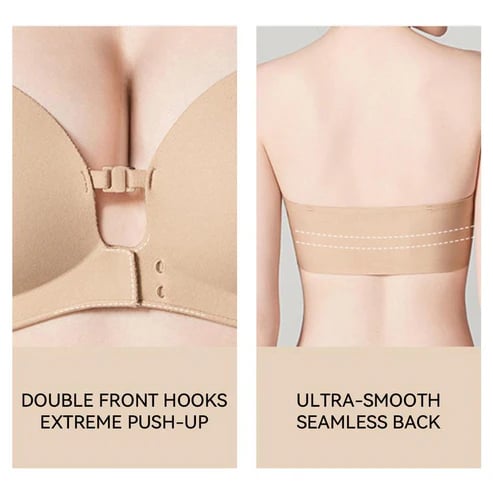 🔥 HOT SALE 🔥Women's Strapless Front Closure Push-Up Bra