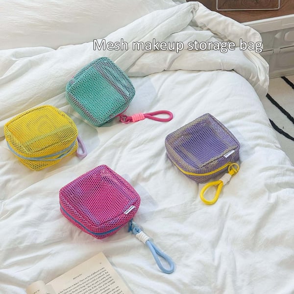 Portable Mesh Storage Makeup Case