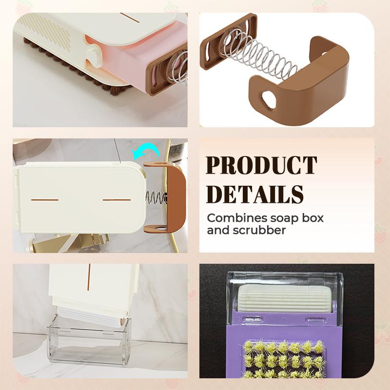 🔥🔥Multifunctional Soap Box Scrubber & Storage Dispenser