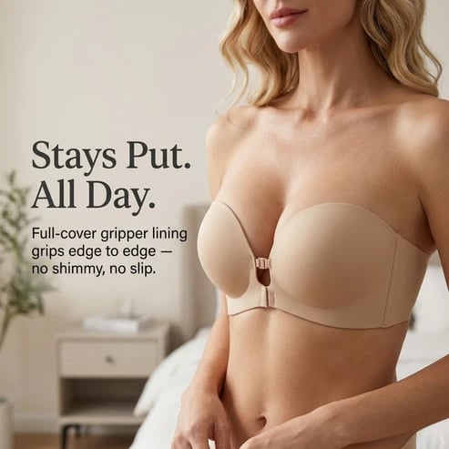 🔥 HOT SALE 🔥Women's Strapless Front Closure Push-Up Bra