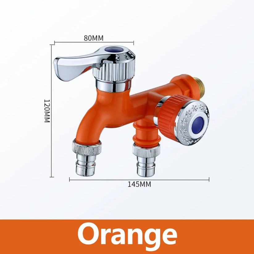 LAST DAY 50% OFF 🔥Dual Outlet Washing Machine Plastic Faucet - 1 In 2 Out Water Plastic Tap