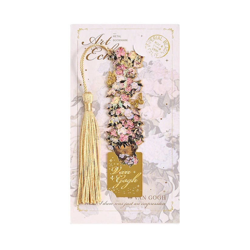 📚✨Gold Metal Bookmark with Tassel – Van Gogh & Monet Inspired Gift for Book Lovers 🎨