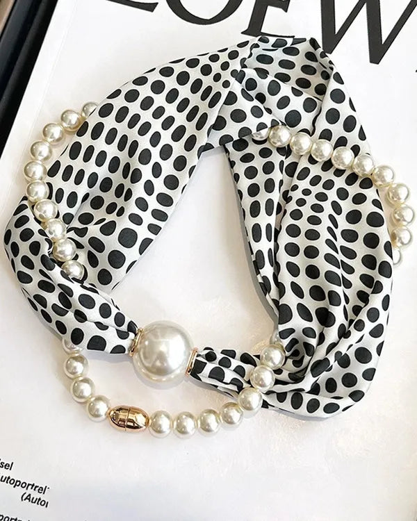 ✨ Long Pearl-Embellished Necklace – Elegant & Timeless Statement Jewelry