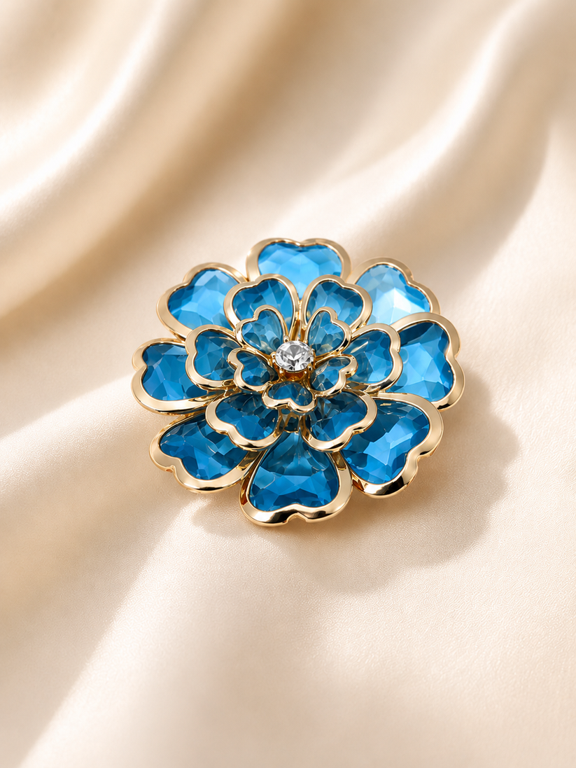🔥 2K+ Sold Today｜Hot-Selling Rhinestone Flower Cufflinks Clip｜Sparkling & Elegant