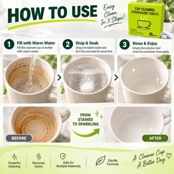 🏆Hot Sale⚡Cup Cleaning Effervescent Tablets
