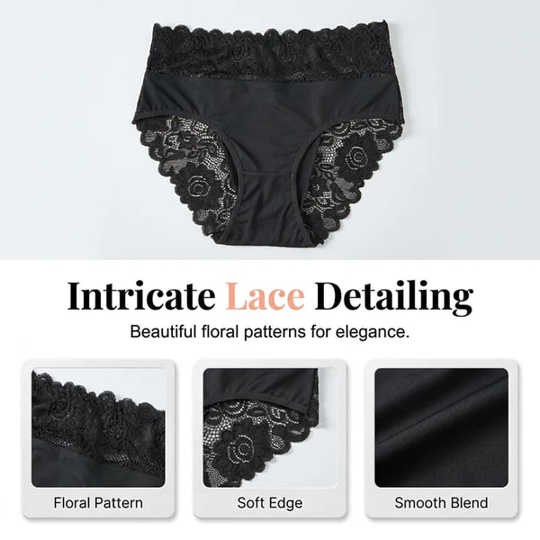 ✨ New Arrival! Women’s Soft Breathable Lace Briefs (2PCS)💕 Comfy All Day 🌸