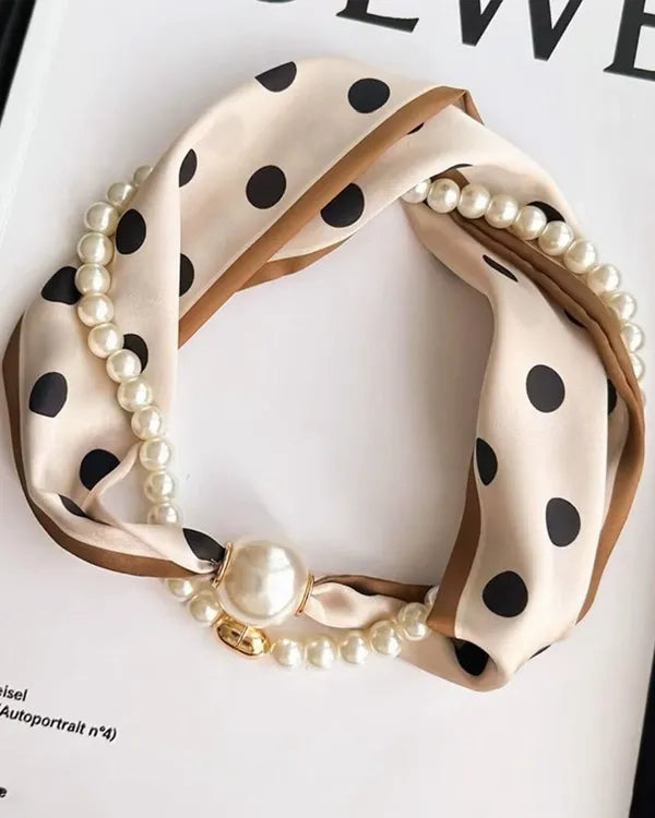 ✨ Long Pearl-Embellished Necklace – Elegant & Timeless Statement Jewelry