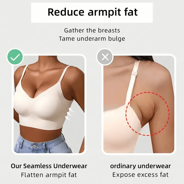 🔥Hot Sale 49% OFF!!⚡-Women's Solid Color Wireless Backless Bra👍