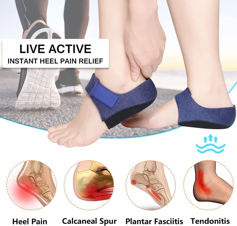 Universal Heel Protectors Heel Cups for Heel Pain Plantar Fasciitis