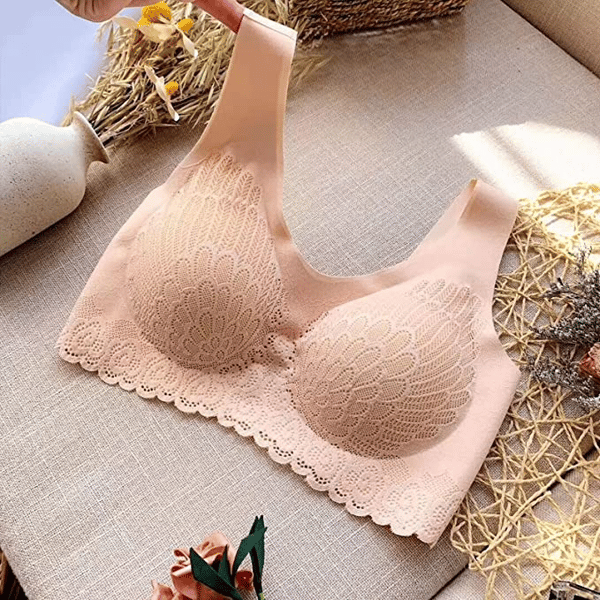💕Hot Seller - 40% Off💕Seamless Push-Up Latex Bra – Wireless Support & Natural Shaping
