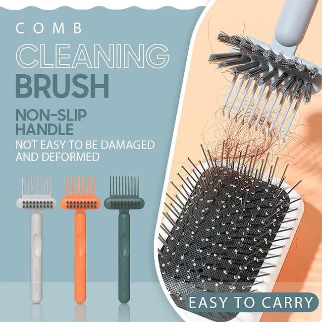 🥳 HOT SALE! 🔥 10K+ SOLD 💕 2PCS 2-in-1 Hair Brush Cleaner | Easily Remove Hair & Build-Up from Brushes & Combs