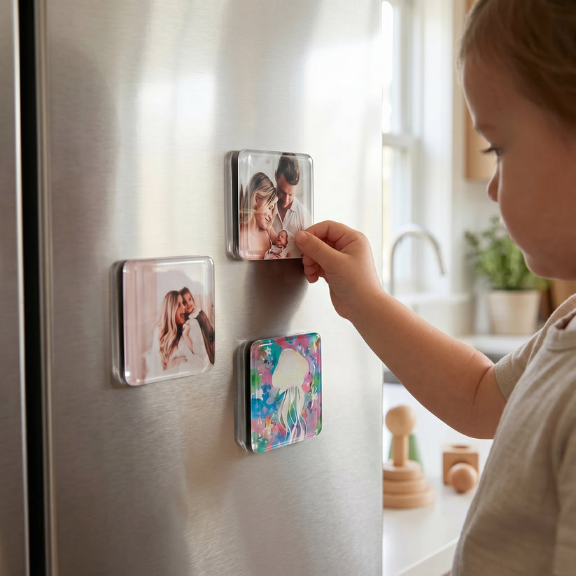 🔥 Buy 1 Get 1 Free ✨ Personalized Family Photo Fridge Magnet | Custom Memory Gift