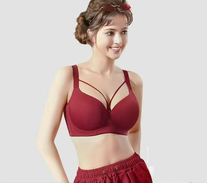 🔥 BEST SELLER 🔥 Seamless Deep V Push Up Bra ✨ Instant Lift & Perfect Curves 🍒💕